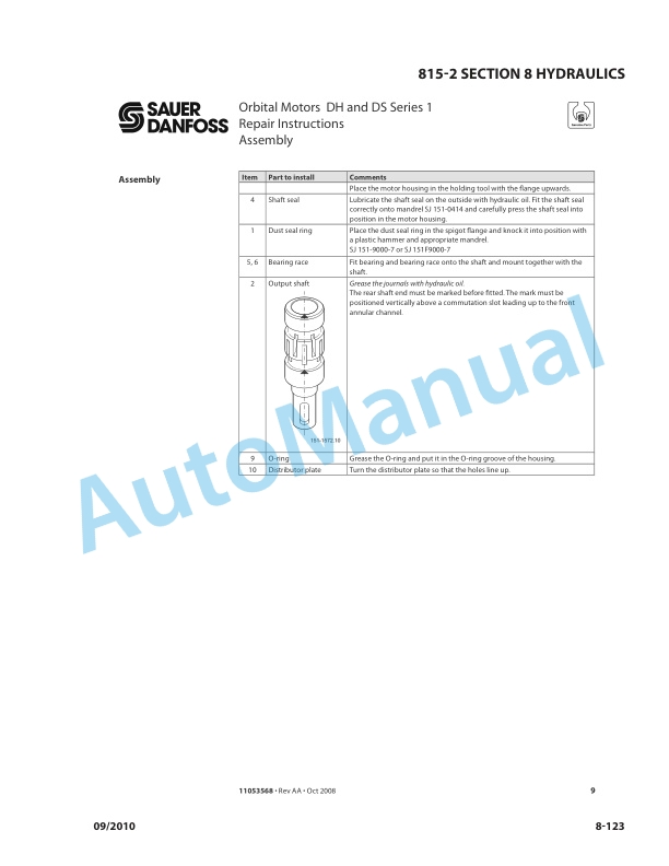 Bomag 815-2 Self Propelled Paver Repair Instructions 0852806 5 Bomag 815-2 Self Propelled Paver Repair Instructions 0852806-5