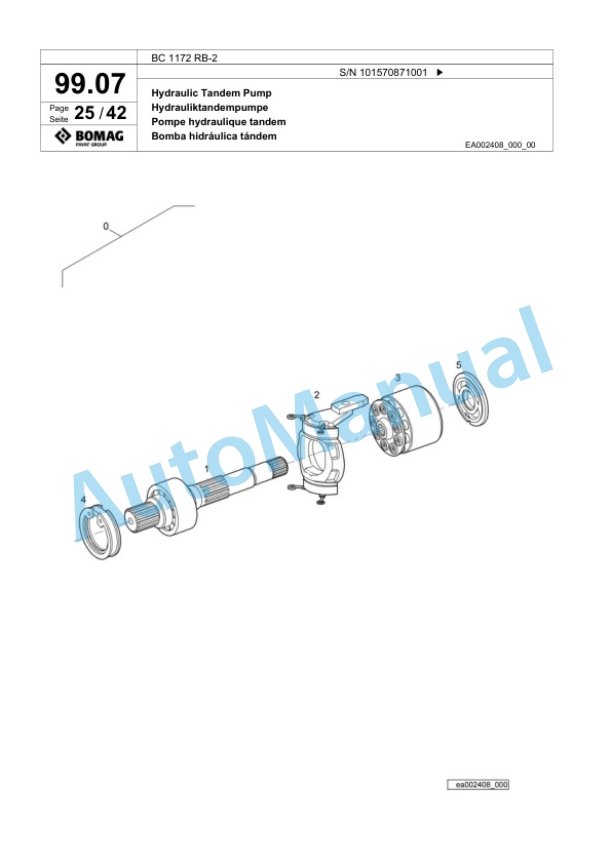 Bomag BC 1172 RB-2 Sanitary Landfill Compactor Spare Parts Catalogue 00818891 4 Bomag BC 1172 RB-2 Sanitary Landfill Compactor Spare Parts Catalogue 00818891-4