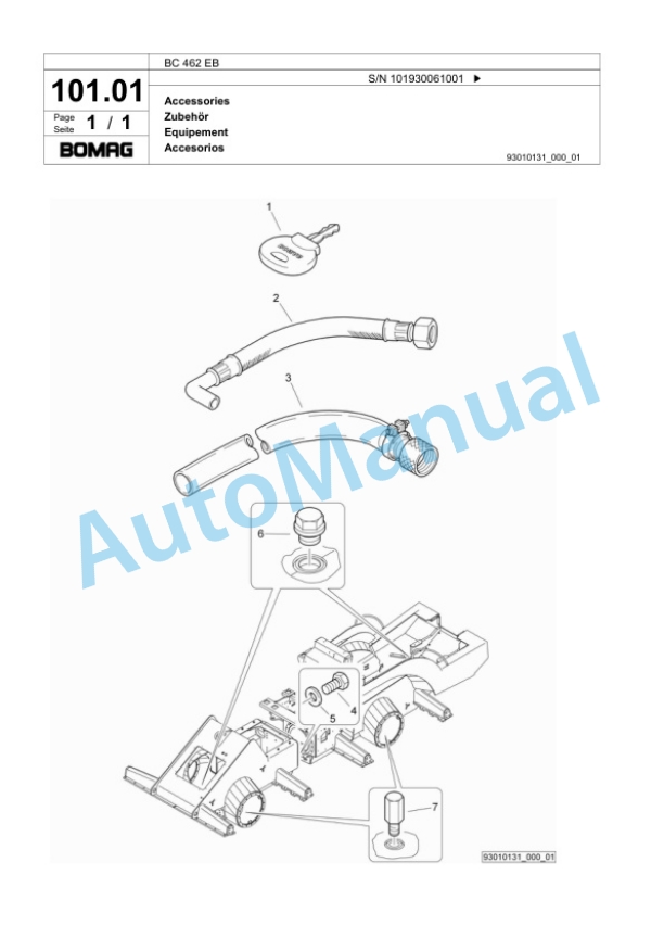 Bomag BC 462 EB Soil Compacter Spare Parts Catalogue 00818903 4 Bomag BC 462 EB Soil Compacter Spare Parts Catalogue 00818903-4