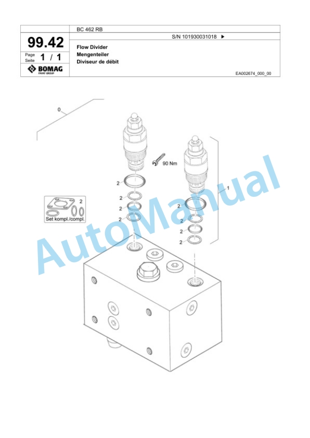 Bomag BC 462 RB Sanitary Landfill Compactor Spare Parts Catalogue 00818445 4 Bomag BC 462 RB Sanitary Landfill Compactor Spare Parts Catalogue 00818445-4