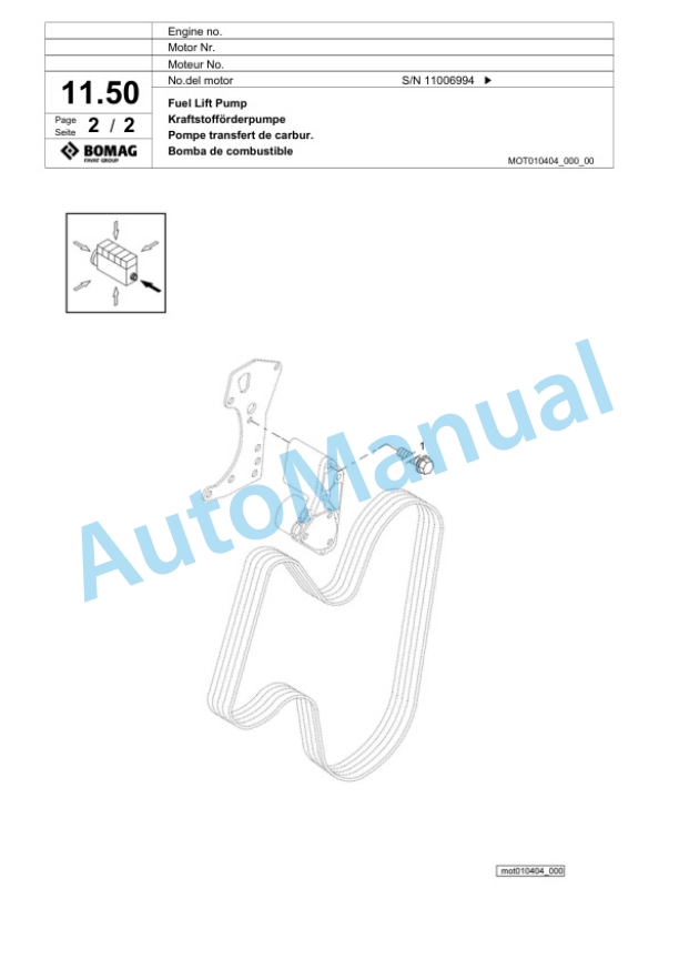 Bomag BC 462 RB Sanitary Landfill Compactor Spare Parts Catalogue 00818905 2 Bomag BC 462 RB Sanitary Landfill Compactor Spare Parts Catalogue 00818905-2