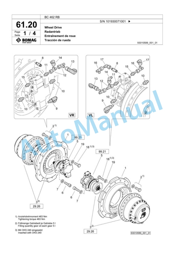 Bomag BC 462 RB Sanitary Landfill Compactor Spare Parts Catalogue 00818905 3 Bomag BC 462 RB Sanitary Landfill Compactor Spare Parts Catalogue 00818905-3