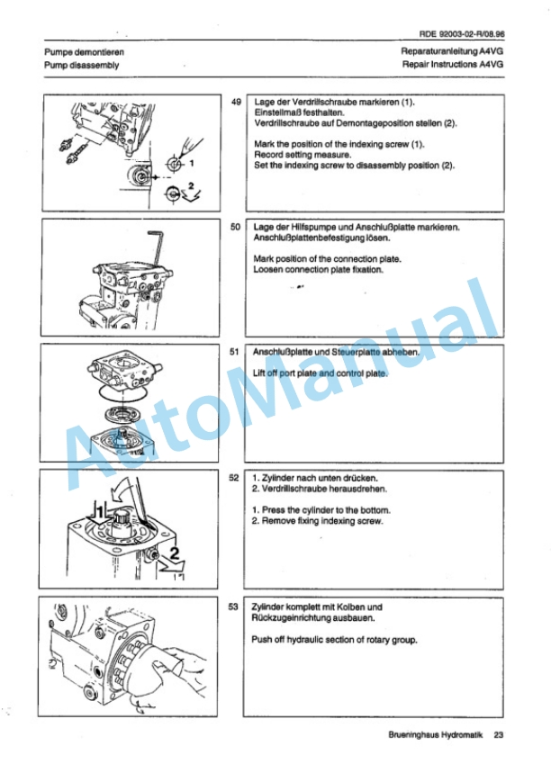 Bomag BC 570 RB, BC 670 RB Sanitary Landfill Compactor Repair Instructions 00819147-3
