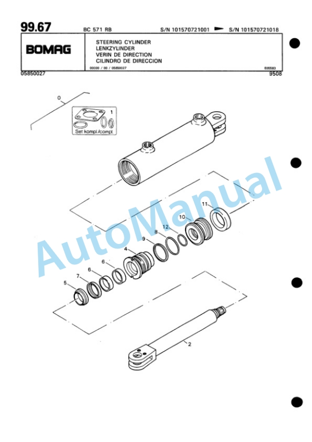 Bomag BC 571 RB Sanitary Landfill Compactor Spare Parts Catalogue 00816022 5 Bomag BC 571 RB Sanitary Landfill Compactor Spare Parts Catalogue 00816022-5