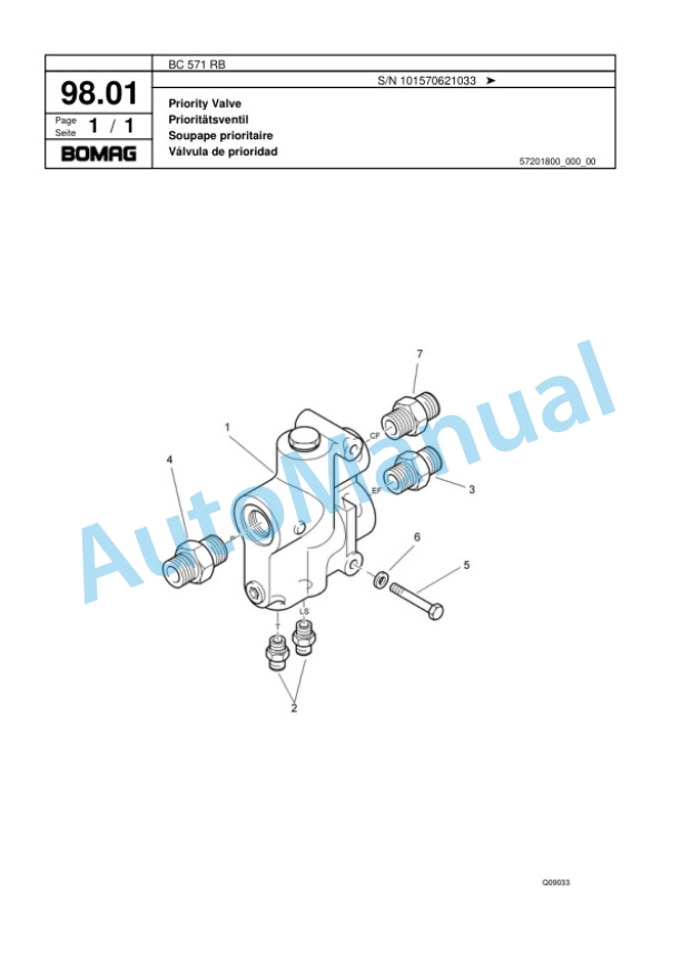 Bomag BC 571 RB Sanitary Landfill Compactor Spare Parts Catalogue 00817400 4 Bomag BC 571 RB Sanitary Landfill Compactor Spare Parts Catalogue 00817400-4