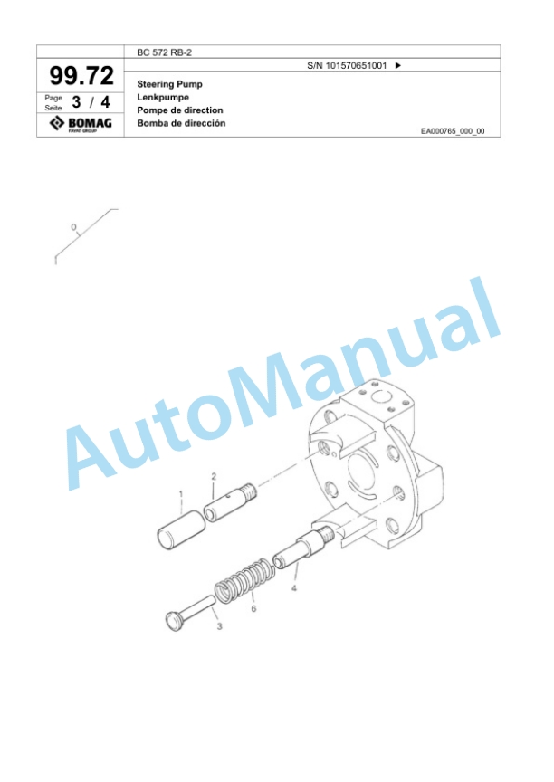 Bomag BC 572 RB-2 Sanitary Landfill Compactor Spare Parts Catalogue 00818893 5 Bomag BC 572 RB-2 Sanitary Landfill Compactor Spare Parts Catalogue 00818893-5