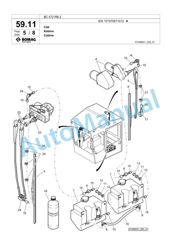 Bomag BC 572 RB-2 Sanitary Landfill Compactor Spare Parts Catalogue 00824257 2 Bomag BC 572 RB-2 Sanitary Landfill Compactor Spare Parts Catalogue 00824257-2