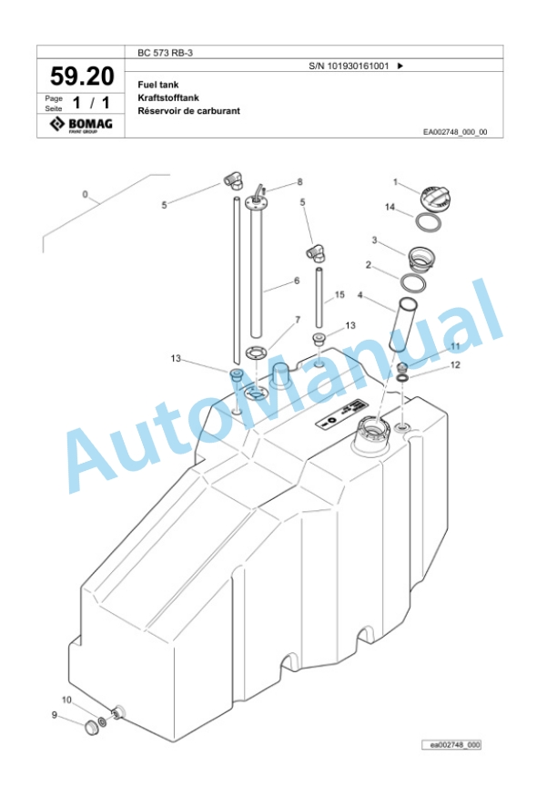 Bomag BC 573 RB-3 Sanitary Landfill Compactor Spare Parts Catalogue 00825139 2 Bomag BC 573 RB-3 Sanitary Landfill Compactor Spare Parts Catalogue 00825139-2