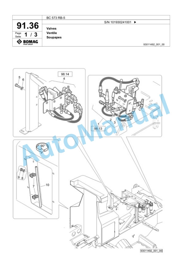 Bomag BC 573 RB-5 Sanitary Landfill Compactor Spare Parts Catalogue 00825299 3 Bomag BC 573 RB-5 Sanitary Landfill Compactor Spare Parts Catalogue 00825299-3