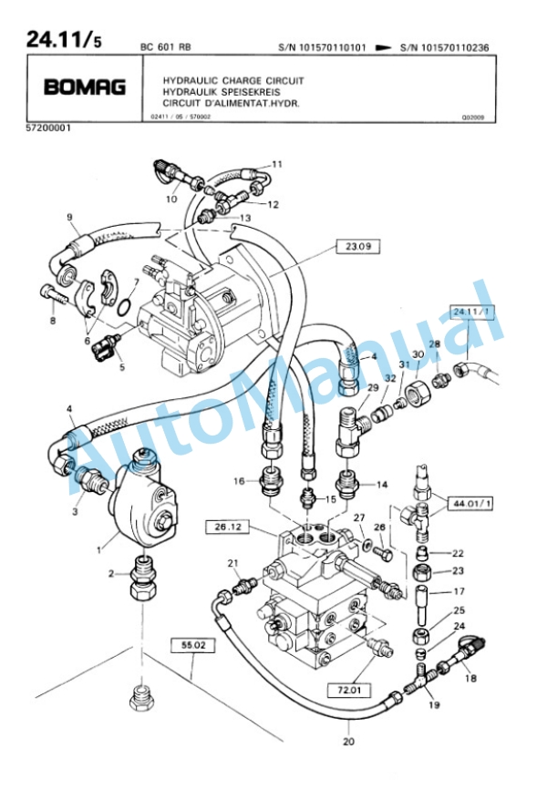 Bomag BC 601 RB Sanitary Landfill Compactor Spare Parts Catalogue 00816013 2 Bomag BC 601 RB Sanitary Landfill Compactor Spare Parts Catalogue 00816013-2