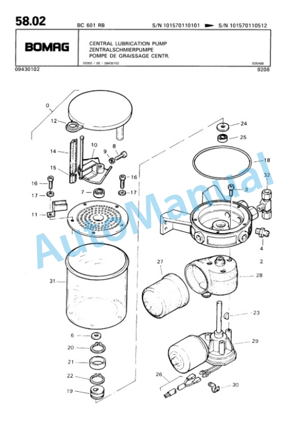 Bomag BC 601 RB Sanitary Landfill Compactor Spare Parts Catalogue 00816013 4 Bomag BC 601 RB Sanitary Landfill Compactor Spare Parts Catalogue 00816013-4