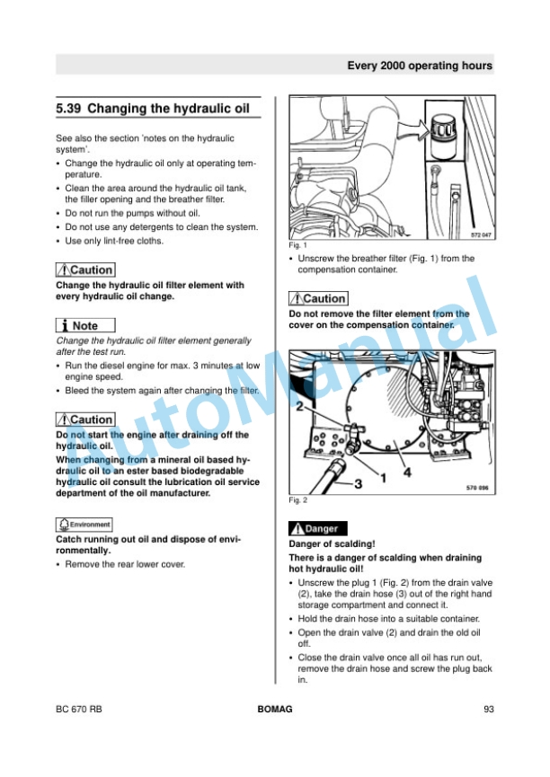 Bomag BC 670 RB Refuse Compactor Operating and Maintenance Instructions 00816061 5 Bomag BC 670 RB Refuse Compactor Operating and Maintenance Instructions 00816061-5