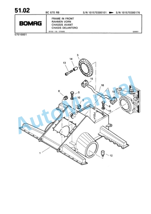 Bomag BC 670 RB Sanitary Landfill Compactor Spare Parts Catalogue 00816001 2 Bomag BC 670 RB Sanitary Landfill Compactor Spare Parts Catalogue 00816001-2