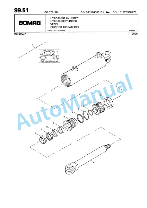 Bomag BC 670 RB Sanitary Landfill Compactor Spare Parts Catalogue 00816001 5 Bomag BC 670 RB Sanitary Landfill Compactor Spare Parts Catalogue 00816001-5