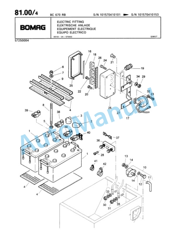 Bomag BC 670 RB Sanitary Landfill Compactor Spare Parts Catalogue 00816003 2 Bomag BC 670 RB Sanitary Landfill Compactor Spare Parts Catalogue 00816003-2