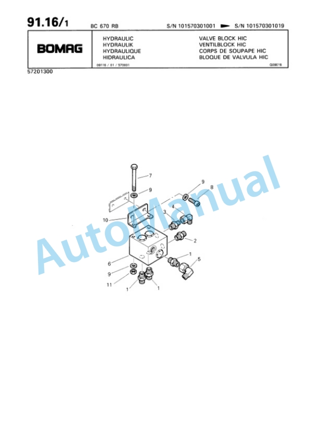 Bomag BC 670 RB Sanitary Landfill Compactor Spare Parts Catalogue 00816004 4 Bomag BC 670 RB Sanitary Landfill Compactor Spare Parts Catalogue 00816004-4