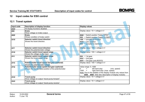 Bomag BC 672 RB, BC 672 RS, BC 772 RB, BC 772 RS Refuse Compactor Service Training 00809946 4 Bomag BC 672 RB, BC 672 RS, BC 772 RB, BC 772 RS Refuse Compactor Service Training 00809946 - Image 4