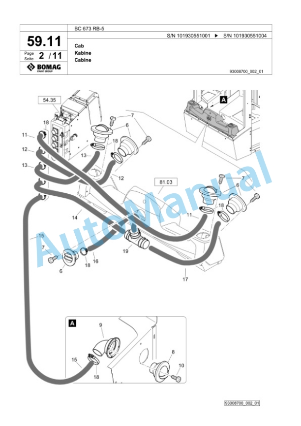 Bomag BC 673 RB-5 Sanitary Landfill Compactor Spare Parts Catalogue 00826867 2 Bomag BC 673 RB-5 Sanitary Landfill Compactor Spare Parts Catalogue 00826867-2