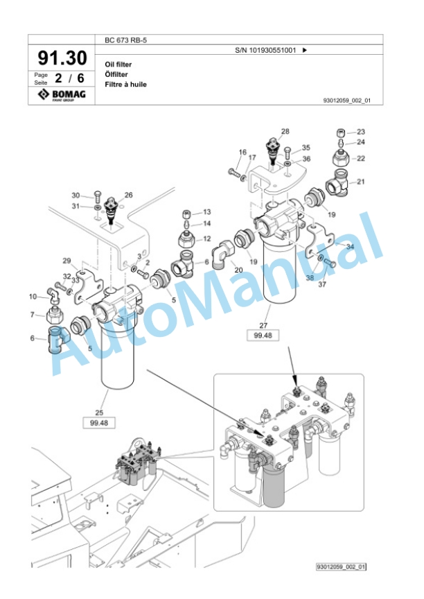 Bomag BC 673 RB-5 Sanitary Landfill Compactor Spare Parts Catalogue 00826867 3 Bomag BC 673 RB-5 Sanitary Landfill Compactor Spare Parts Catalogue 00826867-3