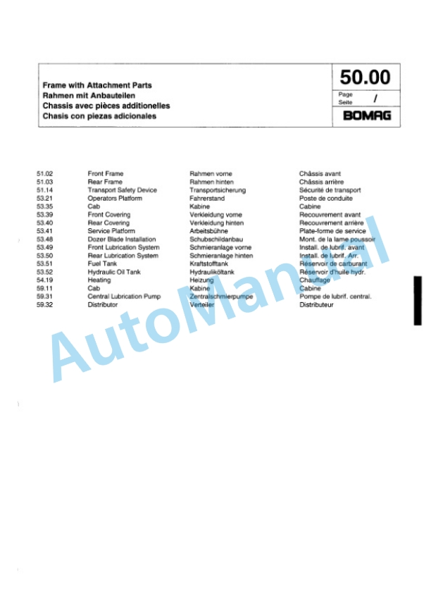 Bomag BC 771 RB Sanitary Landfill Compactor Spare Parts Catalogue 00817308 2 Bomag BC 771 RB Sanitary Landfill Compactor Spare Parts Catalogue 00817308-2