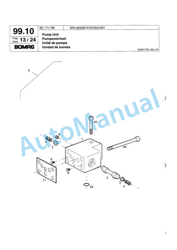 Bomag BC 771 RB Sanitary Landfill Compactor Spare Parts Catalogue 00817308 5 Bomag BC 771 RB Sanitary Landfill Compactor Spare Parts Catalogue 00817308-5