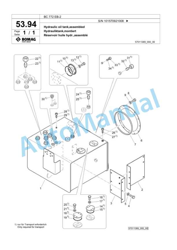 Bomag BC 772 EB-2 Soil Compacter Spare Parts Catalogue 00818187 2 Bomag BC 772 EB-2 Soil Compacter Spare Parts Catalogue 00818187-2