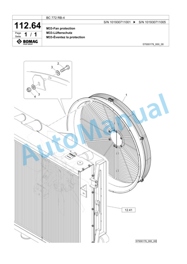 Bomag BC 772 RB-4 Sanitary Landfill Compactor Spare Parts Catalogue 00825765 5 Bomag BC 772 RB-4 Sanitary Landfill Compactor Spare Parts Catalogue 00825765-5