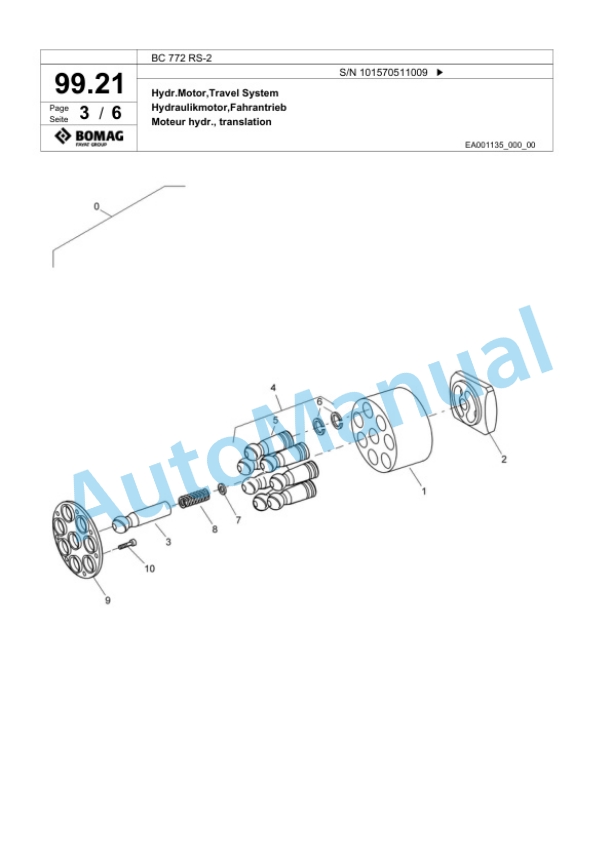 Bomag BC 772 RS-2 Sanitary Landfill Compactor Spare Parts Catalogue 00824643 5 Bomag BC 772 RS-2 Sanitary Landfill Compactor Spare Parts Catalogue 00824643-5