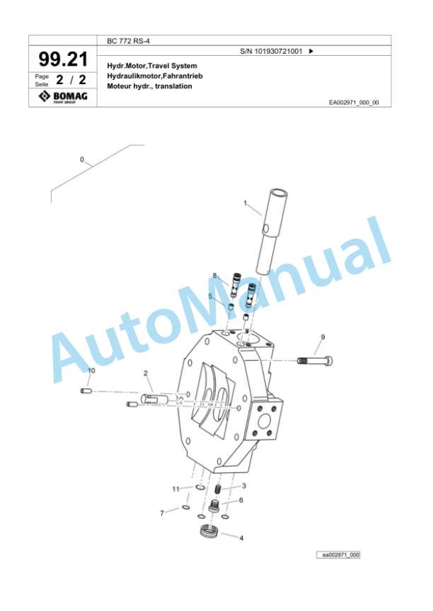 Bomag BC 772 RS-4 Sanitary Landfill Compactor Spare Parts Catalogue 00825767 5 Bomag BC 772 RS-4 Sanitary Landfill Compactor Spare Parts Catalogue 00825767-5