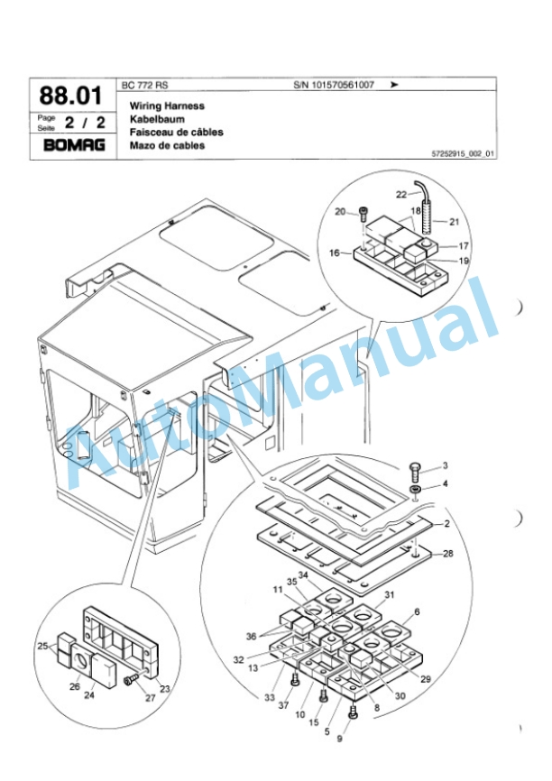 Bomag BC 772 RS Sanitary Landfill Compactor Spare Parts Catalogue 00817332 3 Bomag BC 772 RS Sanitary Landfill Compactor Spare Parts Catalogue 00817332-3