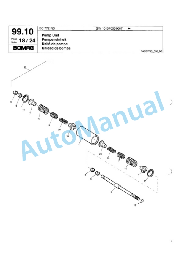 Bomag BC 772 RS Sanitary Landfill Compactor Spare Parts Catalogue 00817332 5 Bomag BC 772 RS Sanitary Landfill Compactor Spare Parts Catalogue 00817332-5