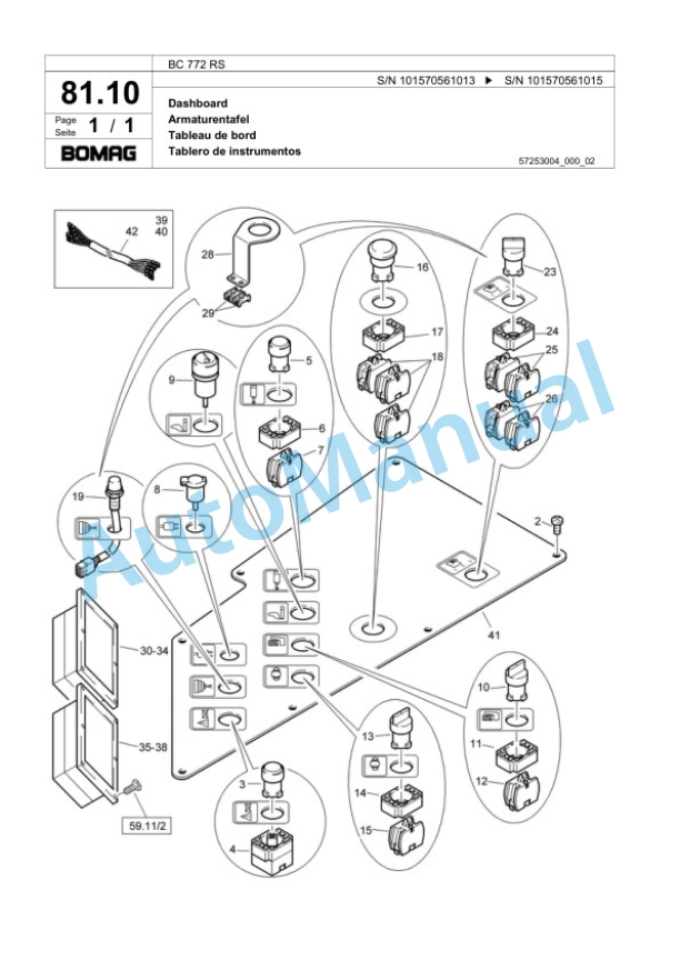 Bomag BC 772 RS Sanitary Landfill Compactor Spare Parts Catalogue 00817407 3 Bomag BC 772 RS Sanitary Landfill Compactor Spare Parts Catalogue 00817407-3