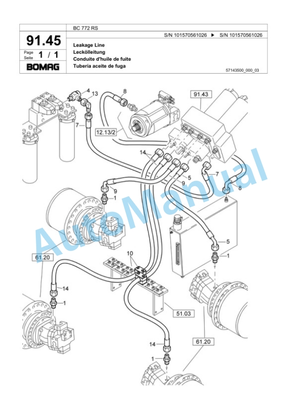 Bomag BC 772 RS Sanitary Landfill Compactor Spare Parts Catalogue 00817407 4 Bomag BC 772 RS Sanitary Landfill Compactor Spare Parts Catalogue 00817407-4