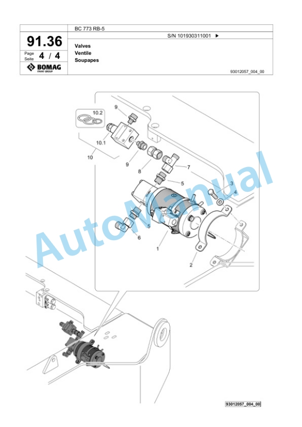 Bomag BC 773 RB-5 Sanitary Landfill Compactor Spare Parts Catalogue 00826255 4 Bomag BC 773 RB-5 Sanitary Landfill Compactor Spare Parts Catalogue 00826255-4