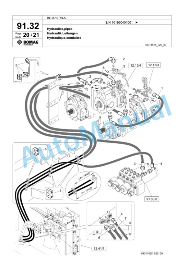 Bomag BC 873 RB-5 Sanitary Landfill Compactor Spare Parts Catalogue 00826033 4 Bomag BC 873 RB-5 Sanitary Landfill Compactor Spare Parts Catalogue 00826033-4