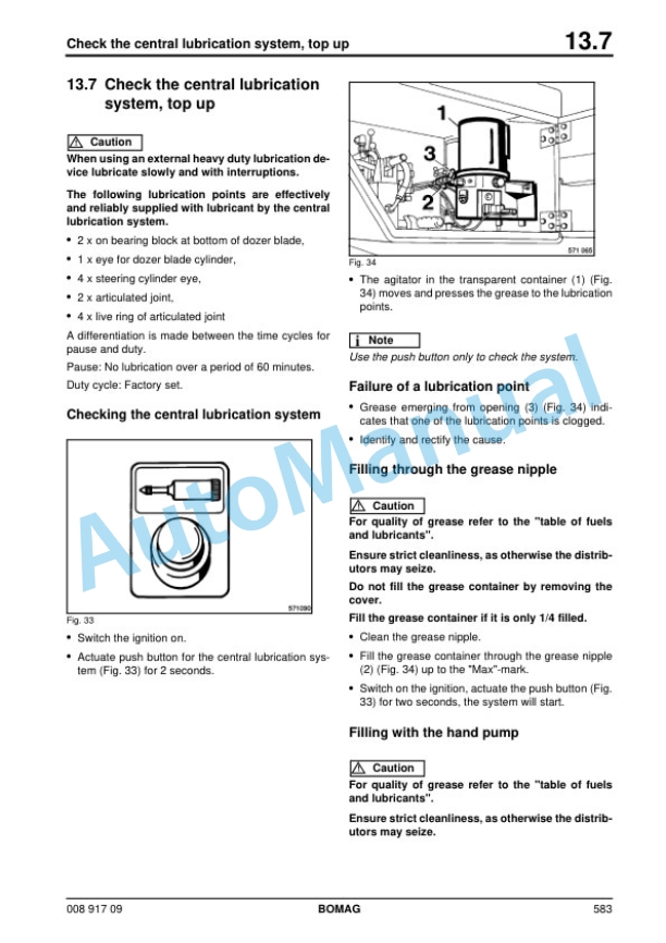 Bomag BC 972 RB-2, BC 1172 RS-2 Sanitary Landfill Compactor Service Manual 00891709 4 Bomag BC 972 RB-2, BC 1172 RS-2 Sanitary Landfill Compactor Service Manual 00891709 - Image 4