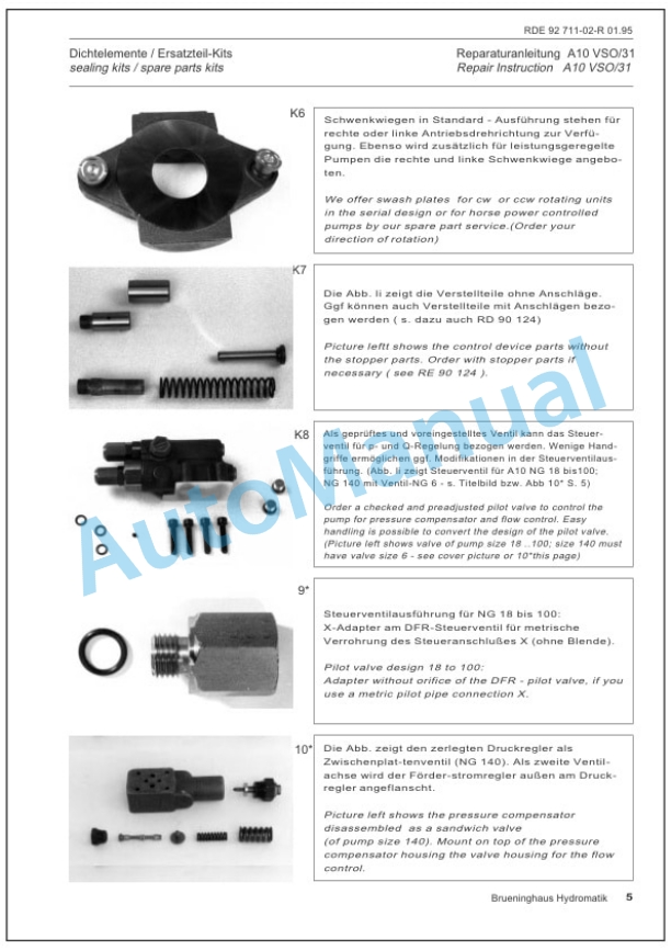 Bomag BC 972 RB-2, BC 1172 RS-2 Sanitary Landfill Compactor Service Manual 00891709 5 Bomag BC 972 RB-2, BC 1172 RS-2 Sanitary Landfill Compactor Service Manual 00891709 - Image 5