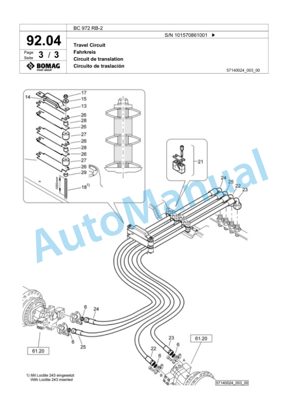 Bomag BC 972 RB-2 Sanitary Landfill Compactor Spare Parts Catalogue 00818889 3 Bomag BC 972 RB-2 Sanitary Landfill Compactor Spare Parts Catalogue 00818889-3