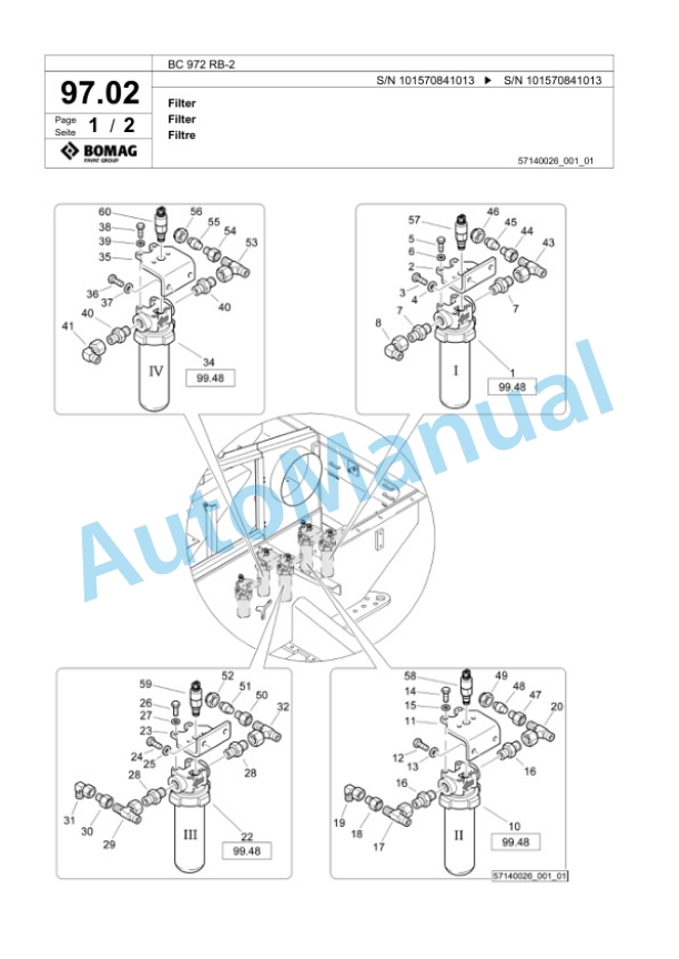 Bomag BC 972 RB-2 Sanitary Landfill Compactor Spare Parts Catalogue 00824623 3 Bomag BC 972 RB-2 Sanitary Landfill Compactor Spare Parts Catalogue 00824623-3