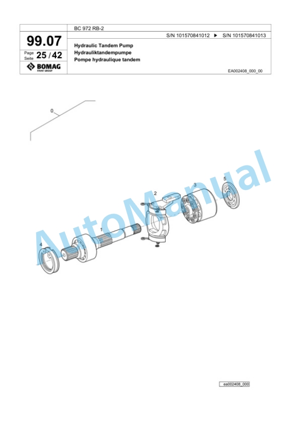 Bomag BC 972 RB-2 Sanitary Landfill Compactor Spare Parts Catalogue 00824623 4 Bomag BC 972 RB-2 Sanitary Landfill Compactor Spare Parts Catalogue 00824623-4