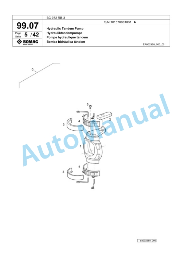 Bomag BC 972 RB-3 Sanitary Landfill Compactor Spare Parts Catalogue 00824085 3 Bomag BC 972 RB-3 Sanitary Landfill Compactor Spare Parts Catalogue 00824085-3