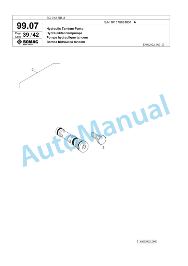 Bomag BC 972 RB-3 Sanitary Landfill Compactor Spare Parts Catalogue 00824085 4 Bomag BC 972 RB-3 Sanitary Landfill Compactor Spare Parts Catalogue 00824085-4