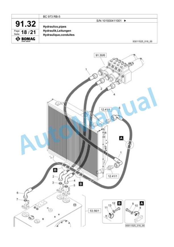 Bomag BC 973 RB-5 Sanitary Landfill Compactor Spare Parts Catalogue 00826035 4 Bomag BC 973 RB-5 Sanitary Landfill Compactor Spare Parts Catalogue 00826035-4