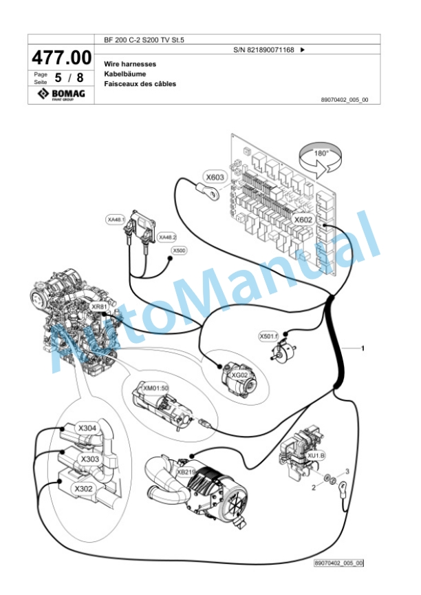 Bomag BF 200 C-2 S200 TV St5 Paver Spare Parts Catalogue 00825869 2 Bomag BF 200 C-2 S200 TV St5 Paver Spare Parts Catalogue 00825869-2