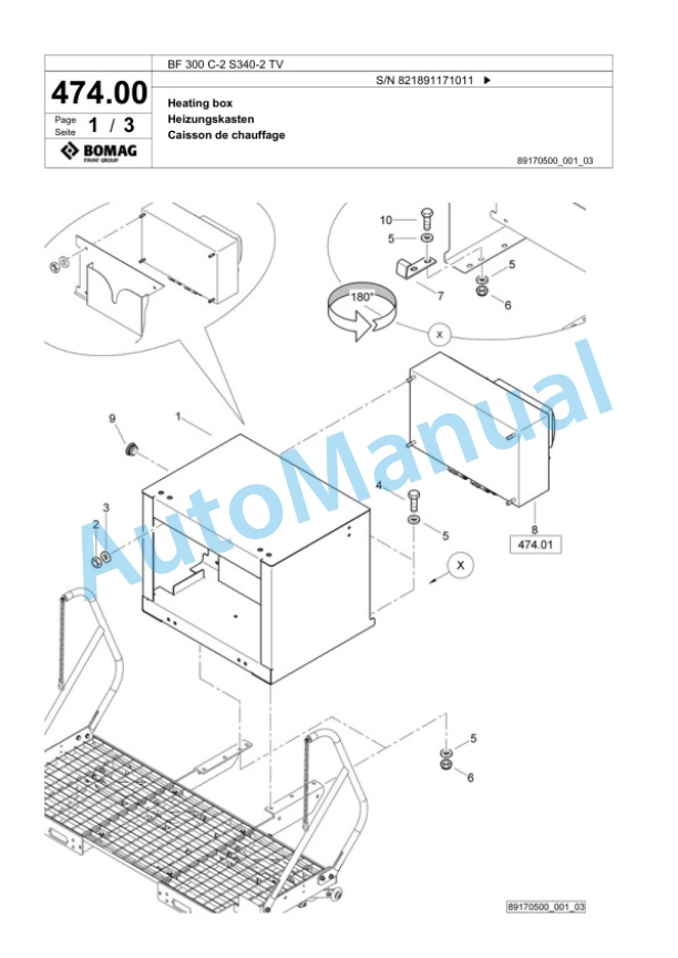 Bomag BF 300 C-2 S340-2 TV Paver Spare Parts Catalogue 00800809 2 Bomag BF 300 C-2 S340-2 TV Paver Spare Parts Catalogue 00800809-2