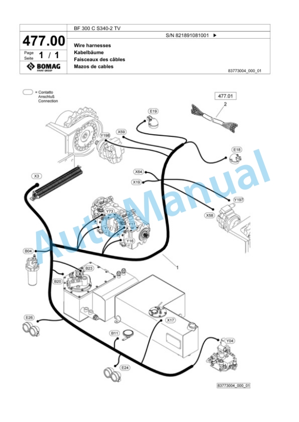 Bomag BF 300 C S340-2 TV Paver Spare Parts Catalogue 00800761 2 Bomag BF 300 C S340-2 TV Paver Spare Parts Catalogue 00800761-2