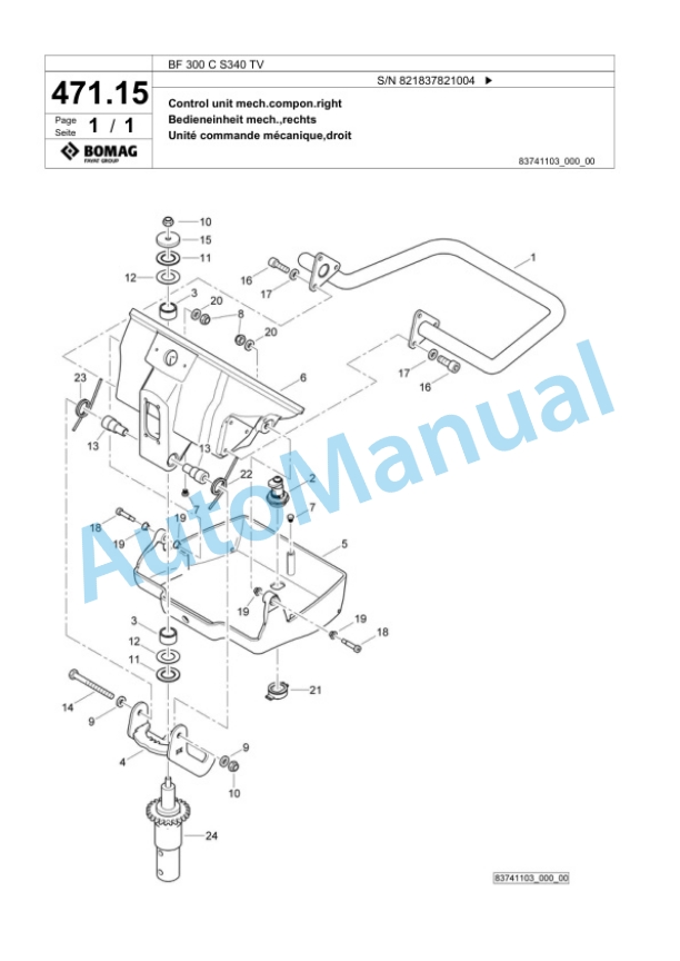 Bomag BF 300 C S340 TV Paver Spare Parts Catalogue 00800717 2 Bomag BF 300 C S340 TV Paver Spare Parts Catalogue 00800717-2