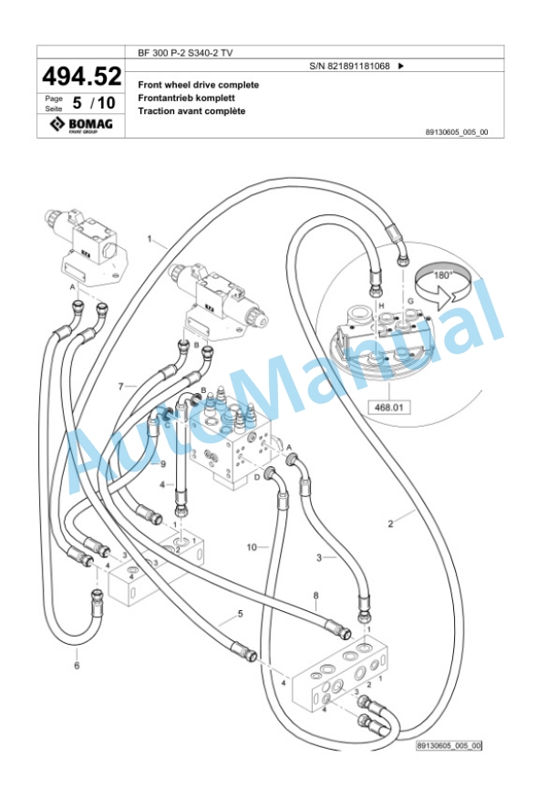 Bomag BF 300 P-2 S340-2 TV Paver Spare Parts Catalogue 00800811 4 Bomag BF 300 P-2 S340-2 TV Paver Spare Parts Catalogue 00800811-4