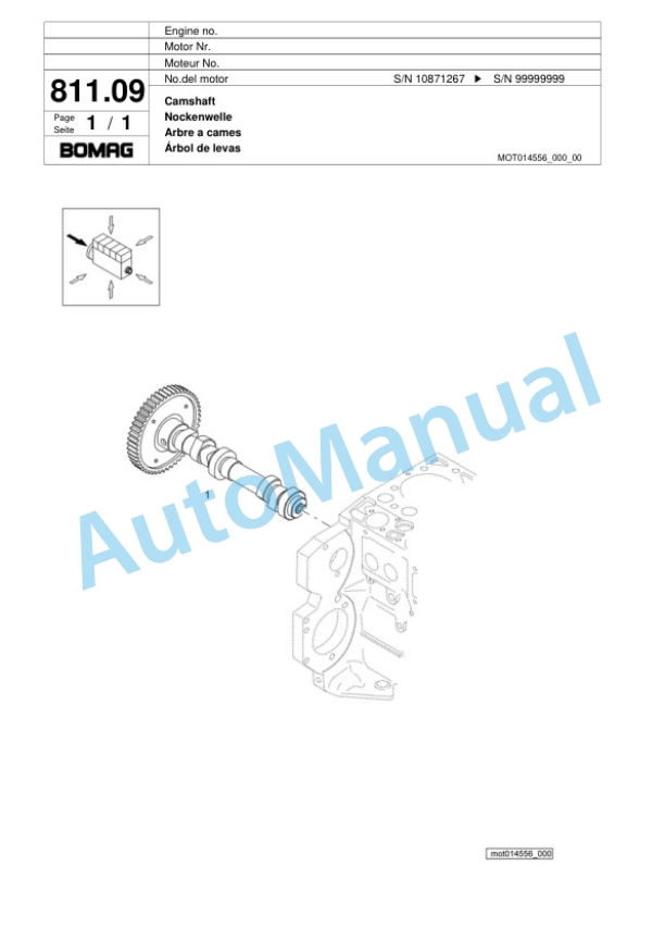 Bomag BF 600 C - G Paver Spare Parts Catalogue 00800655 4 Bomag BF 600 C - G Paver Spare Parts Catalogue 00800655-4