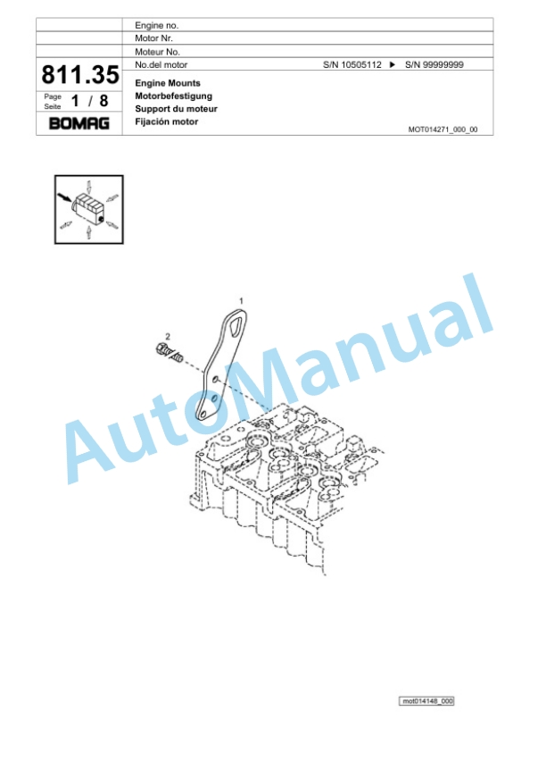 Bomag BF 600 C HCG Paver Spare Parts Catalogue 00800635 5 Bomag BF 600 C HCG Paver Spare Parts Catalogue 00800635-5